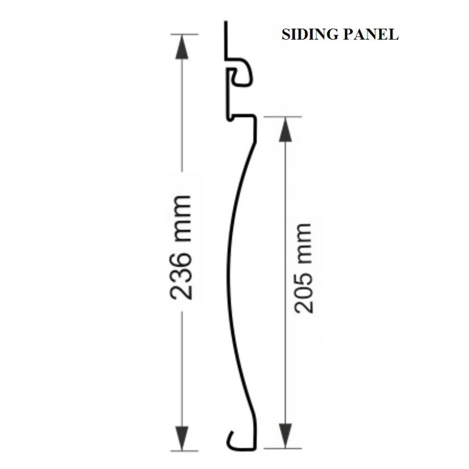 Siding Panel kesit ve ölçüleri